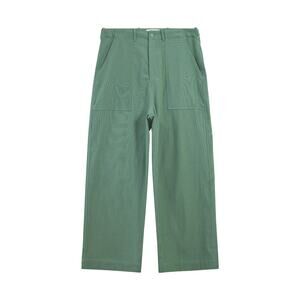 CHECKS Downtown SUPER BAGGY FATIGUE PANTS OLIVE Sz S MSRP $159, Light Wash wear